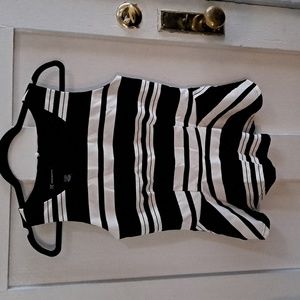 INC Black and White Pendlum Top szM